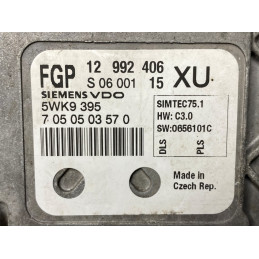 ECU MOTOR SIEMENS VDO SIMTEC 75.1 5WK9395 OPEL 12992406