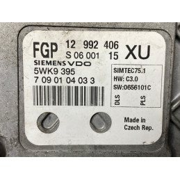 ECU MOTOR SIEMENS VDO SIMTEC 75.1 5WK9395 OPEL 12992406