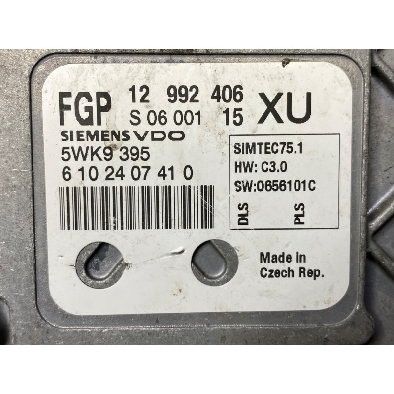 ENGINE ECU SIEMENS VDO SIMTEC 75.1 5WK9395 OPEL 12992406