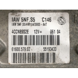 ECU MOTOR MAGNETI MARELLI IAW 5NF.S5 61600.579.02 FIAT 55193433