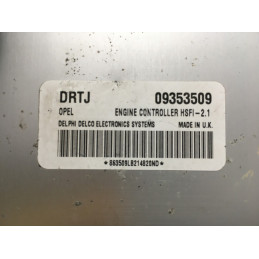 ECU MOTOR DELPHI DELCO HSFI-2.1 OPEL 09353509 DRTJ