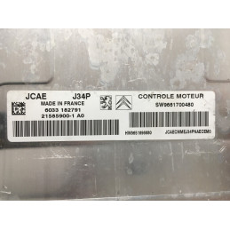 ECU MOTOR JOHNSON CONTROLS J34P 21585900-1A0 PSA HW 9651696680 SW 9661700480