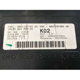 BSI VALEO K02-00 PSA 9651197080 9651197780