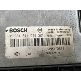 ECU MOTOR BOSCH EDC16C3-10.22 0281011549 RENAULT 8200310863 8200370779