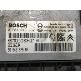 ECU MOTOR BOSCH EDC16C34-4.11 0281013332 PSA 9664257580