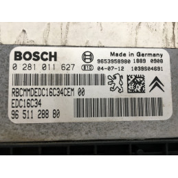 ECU MOTOR BOSCH EDC16C34-2.10 0281011627 PSA 9651128880