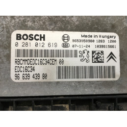 ECU MOTOR BOSCH EDC16C34-4.11 0281012619 PSA 9663943980