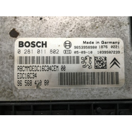 ECU MOTOR BOSCH EDC16C34-2.10 0281011802 PSA 9656841080