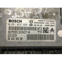 ECU MOTOR BOSCH EDC16C34-2.10 0281012468 PSA 9663268380