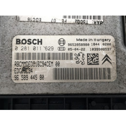 ECU MOTOR BOSCH EDC16C34-2.10 0281011629 PSA 9658944580