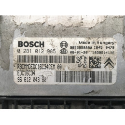 ECU MOTOR BOSCH EDC16C34-4.11 0281012985 PSA 9661204380