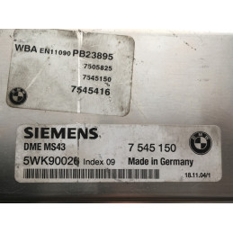 ECU MOTOR SIEMENS MS43 5WK90026 BMW 7545150