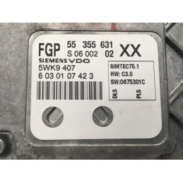 ECU MOTOR SIEMENS VDO SIMTEC 75.1 5WK9407 OPEL 55355631