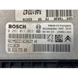 ECU MOTOR BOSCH EDC16C34-2.10 0281011863 PSA 9661377280