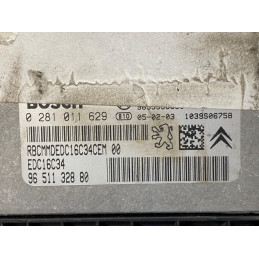 ECU MOTOR BOSCH EDC16C34-2.10 0281011629 PSA 9651132880