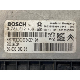 ECU MOTOR BOSCH EDC16C34-2.10 0281012468 PSA 9663268380