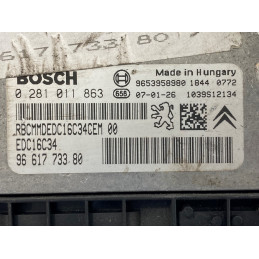 ECU MOTOR BOSCH EDC16C34-2.10 0281011863 PSA 9661773380