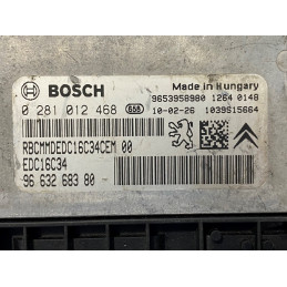 ECU MOTOR BOSCH EDC16C34-2.10 0281012468 PSA 9663268380