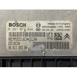 ECU MOTOR BOSCH EDC16C34-2.10 0281012466 PSA 9661135380