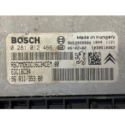 ECU BOSCH EDC16C34-2.10 0281012466 CITROEN XSARA PICASSO 1.6 HDI 109CV 9661135380 / SW 9661135380 - 1037375962 - INMO ANULADO