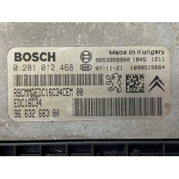 ECU MOTOR BOSCH EDC16C34-2.10 0281012468 PSA 9663268380