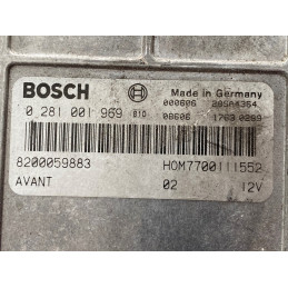 ECU BOSCH EDCMSA15.5-5.42 0281001969 RENAULT MEGANE I 1.9 DTI 74KW 100CV 8200059883 HOM7700111552 - CON INMOVILIZADOR ANULADO