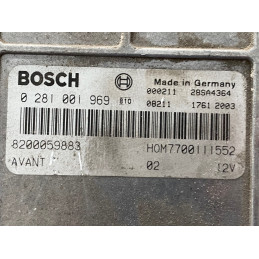 ECU BOSCH EDCMSA15.5-5.42 0281001969 RENAULT MEGANE I 1.9 DTI 74KW 100CV 8200059883 HOM7700111552 - CON INMOVILIZADOR ANULADO