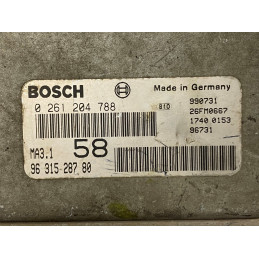 ECU MOTOR BOSCH MA3.1 0261204788 PSA 9631528780