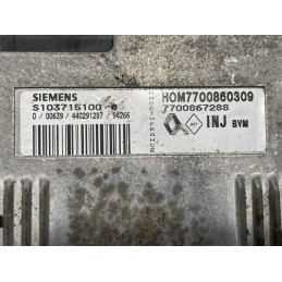 ECU MOTOR SIEMENS FENIX 5 S1037115100G RENAULT HOM7700860309 7700867288