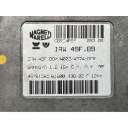 ECU MOTOR MAGNETI MARELLI IAW 4AF.B9 61600.438.02 FIAT 46761565