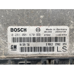 ECU MOTOR BOSCH EDC15M1-7.1 0281001670 OPEL 90589736 LS