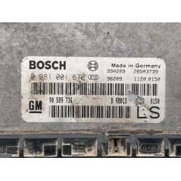 ECU MOTOR BOSCH EDC15M1-7.1 0281001670 OPEL 90589736 LS