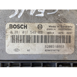 ECU MOTOR BOSCH EDC16C3-10.22 0281011549 RENAULT 8200310863 8200370779