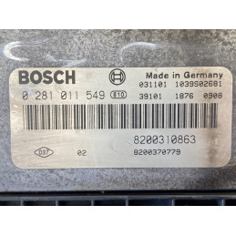 ECU MOTOR BOSCH EDC16C3-10.22 0281011549 RENAULT 8200310863 8200370779