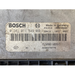 ECU MOTOR BOSCH EDC16C3-10.22 0281011549 RENAULT 8200310863 8200370779