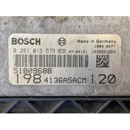 ENGINE ECU BOSCH EDC16C39-5.W2 0281013579 FIAT 51809688