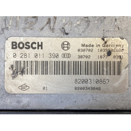 ECU MOTOR BOSCH EDC16C3-10.22 0281011390 RENAULT 8200310863 8200349846