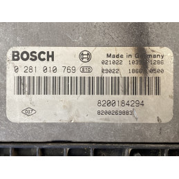 ECU MOTOR BOSCH EDC16C3-10.22 0281010769 RENAULT 8200184294 8200269883