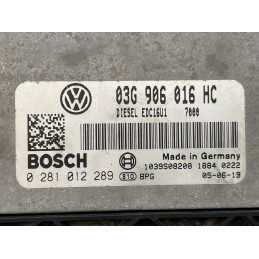 ECU MOTOR BOSCH EDC16U1-5.41 0281012289 VAG 03G906016HC