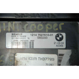 ECU SIEMENS EMS2 S118012001N MINI I (R50) 1.6i 85KW 115CV 12147527610-01 - CON INMOVILIZADOR ANULADO (INMO / IMMO OFF)