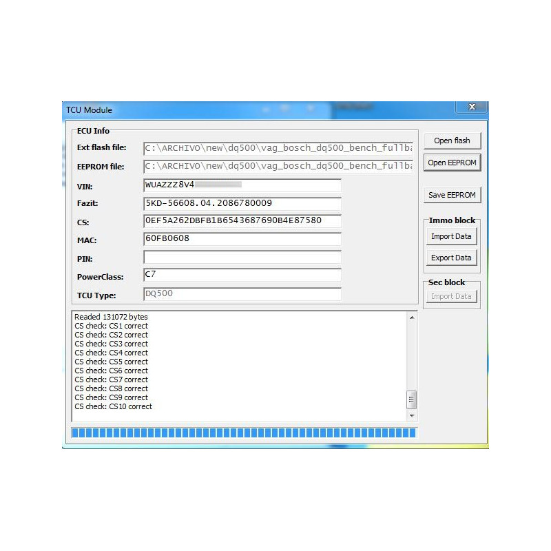 TCU MODULE FOR VAG IMMO WFS4 / WFS5 CALCULATOR