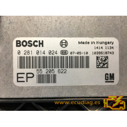 ECU BOSCH EDC16C39-5.12 0281014024 OPEL ZAFIRA B (A05) 1.9 CDTI 110KW 150CV 55205622 EP - SW / 1037383479