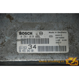 ECU BOSCH EDC15C2-10.1 0281010880 PEUGEOT 607 I 2.2 HDI 98KW 133CV 4HX 9645534380 - CON INMOVILIZADOR ANULADO