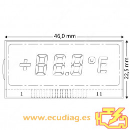 MINITOOLS SEPDISP19G - DISPLAY IZQUIERDO TEMPERATURA CUADROS MERCEDES W220 / S202 / C208 / W210 / S210 / W463 / R170