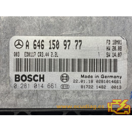 ECU MOTOR BOSCH EDC16C2-9.44 0281014661 MERCEDES CL203 C220 II SPORTCOUPE 2.2 CDI 110KW 150CV L4 16V 646963 A6461509777