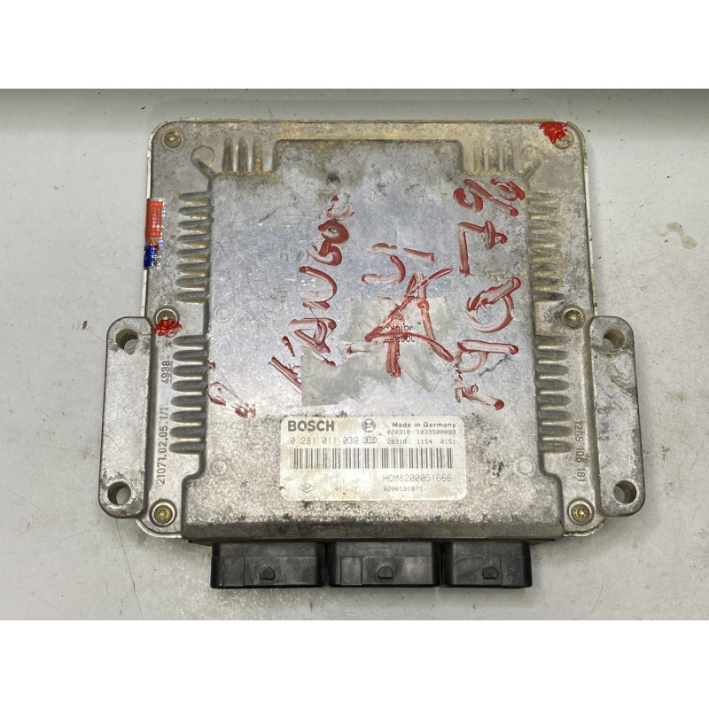 ENGINE ECU BOSCH EDC15C3-4.1 0281011039 RENAULT KANGOO I RX4 1.9 DCI 59KW 80CV L4 8V F9Q790 8200191871 HOM8200051666 - VIRGIN