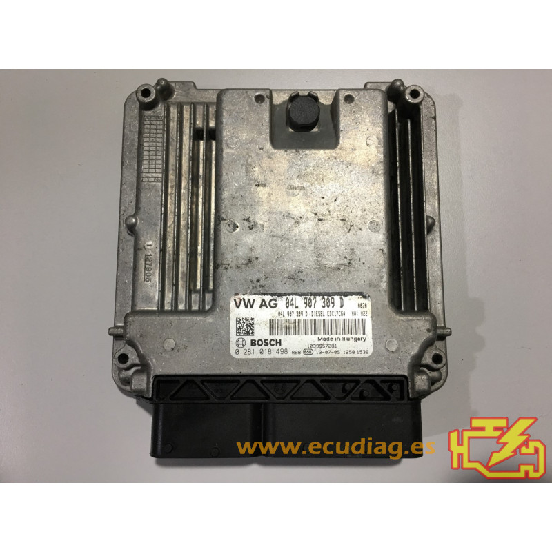 ECU MOTOR BOSCH EDC17C64-2.5 0281018498 SKODA OCTAVIA III (5E) 2.0 TDI 110KW 150CV L4 16V CKFC 04L907309D SW 04L906021DT 8127