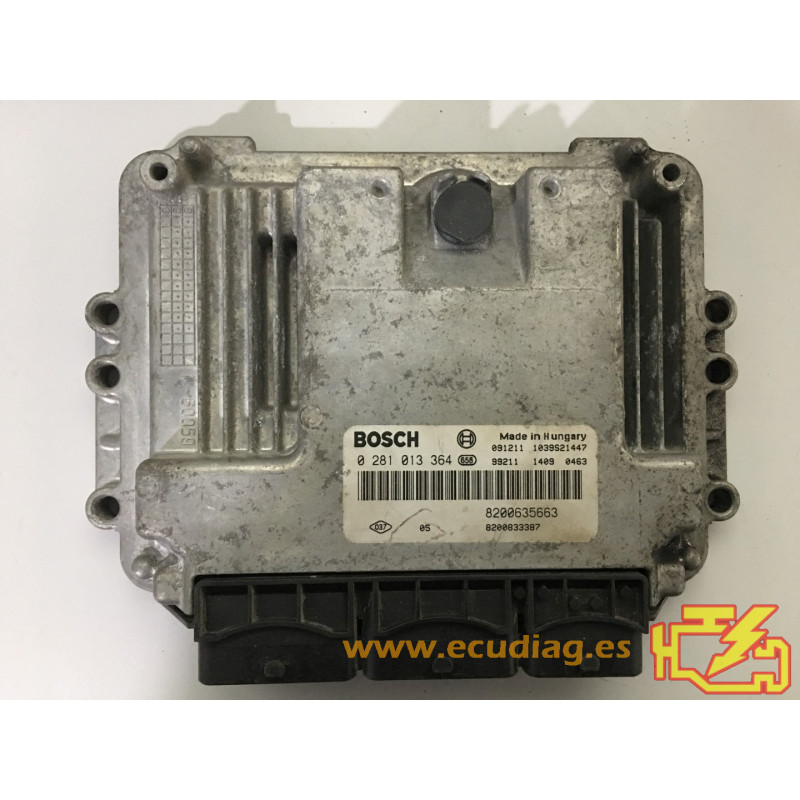 ECU MOTOR BOSCH EDC16C36-3.2 0281013364 RENAULT G. SCENIC II 1.9 DCI 96KW 130CV 8200635663 8200833387 - VIRGEN AUTOCODIFICABLE ECU MOTOR BOSCH EDC16C36-3.2 0281013364 RENAULT G. SCENIC II 1.9 DCI 96KW 130CV 8200635663 8200833387 - VIRGEN AUTOCODIFICABLE