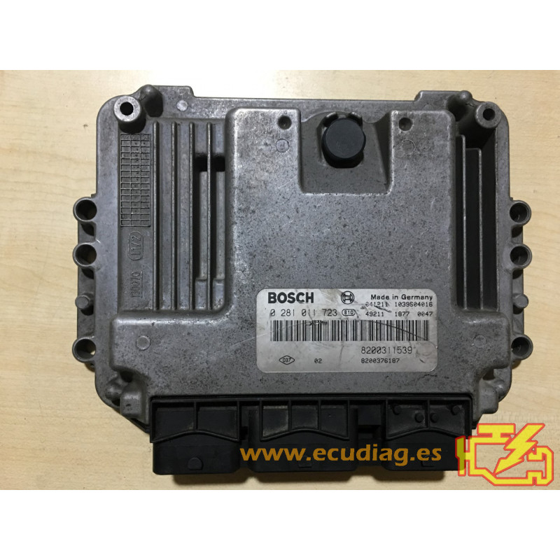 ECU BOSCH EDC15C13-6.1 0281011723 RENAULT LAGUNA II 1.9 DCI 120CV 8200311539 8200376187 - SW 1037370876 8200432849 - VIRGEN