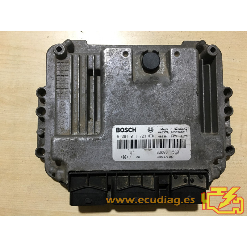 ECU BOSCH EDC15C13-6.1 0281011723 RENAULT LAGUNA II 1.9 DCI 120CV 8200311539 8200376187 - SW 1037370450 8200404311 - VIRGEN